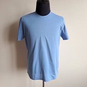 NEW Arovescio Men's Crew Neck 100% Supima Cotton Blue T-shirt Size 56